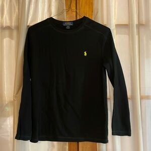 Polo by Ralph Lauren boys black knit shirt size large/14-16